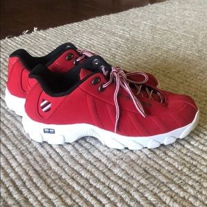 K Swiss red tennis shoes